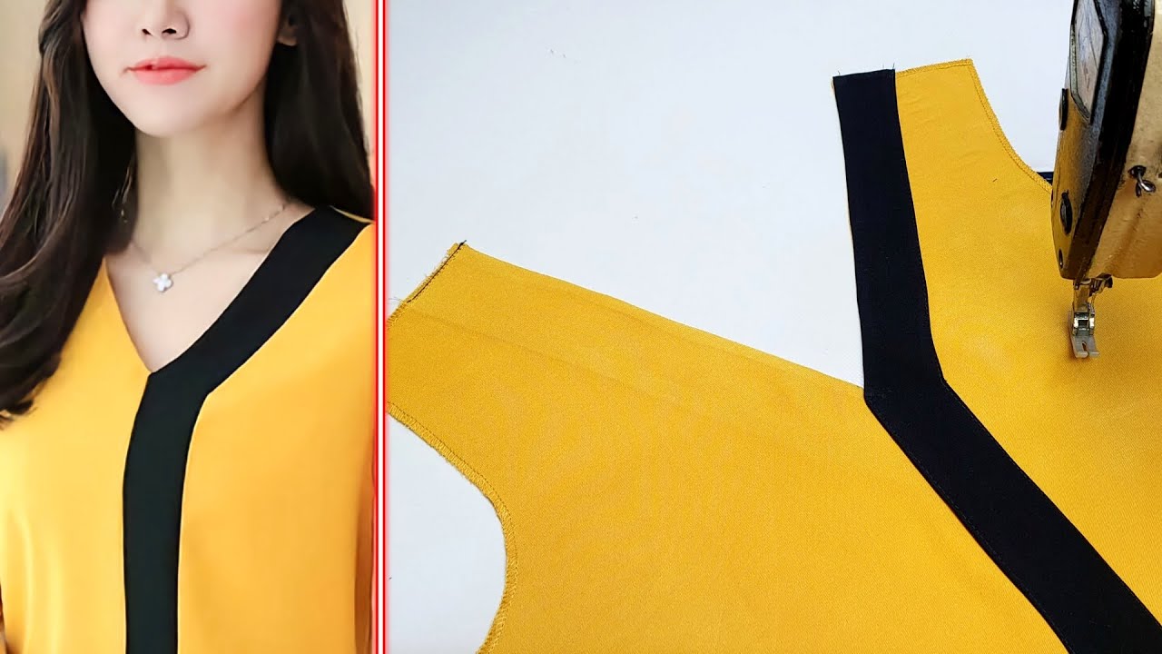 Basic Information on Sewing Tips and Tricks: Easy V-Neck Design for Cutting and Stitching Kurti Suit