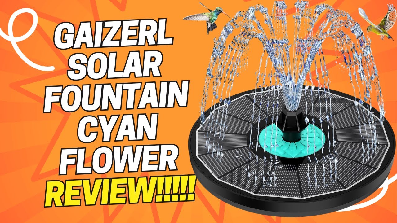 GAIZERL Solar Fountain Cyan Flower REVIEW!