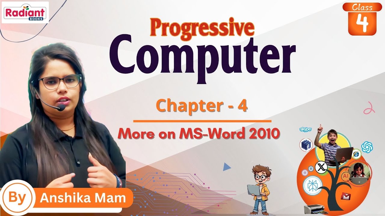 More on MS Word 2010 | Computer | Chapter - 4 | Class - 4 | By Anshika Mam | Radiant Books |