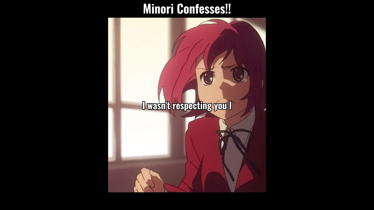 Minori Confesses To Ryuji ❤️ || #anime #shorts #toradora #animeshorts #animemoments