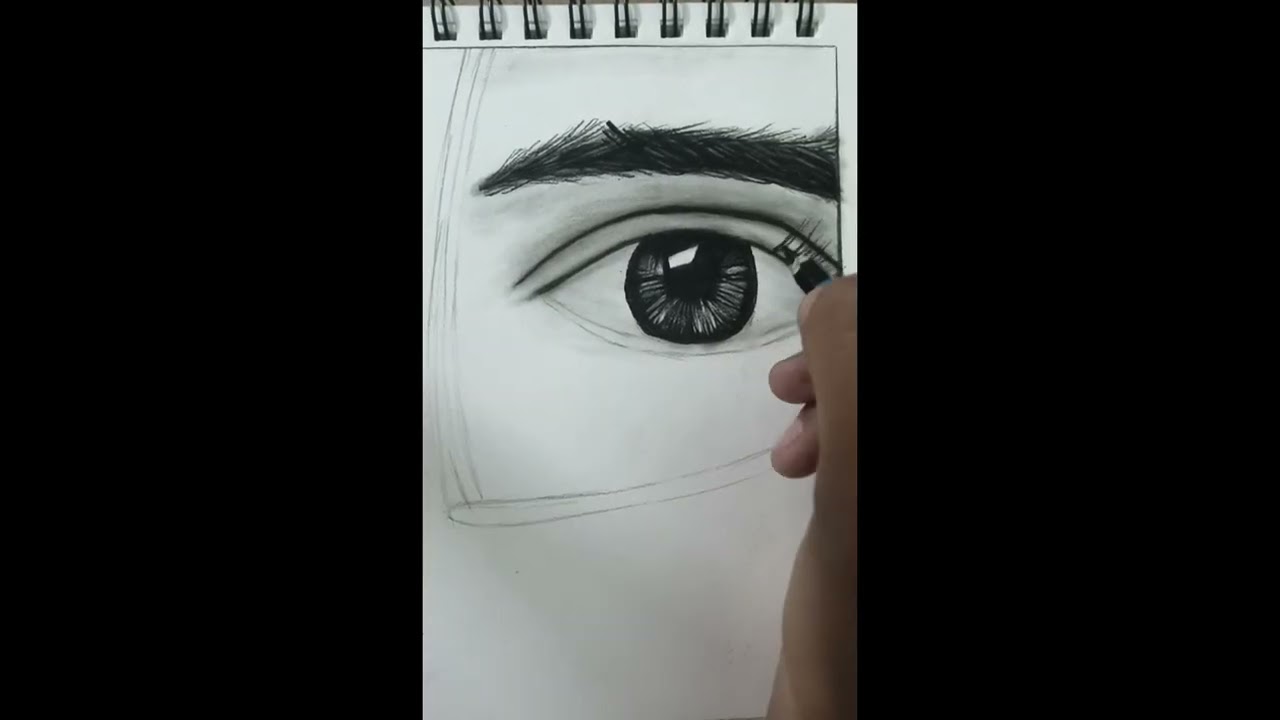 Hyper Realistic Eye Drawing in Charcoal | Step-by-Step Shading Process.....