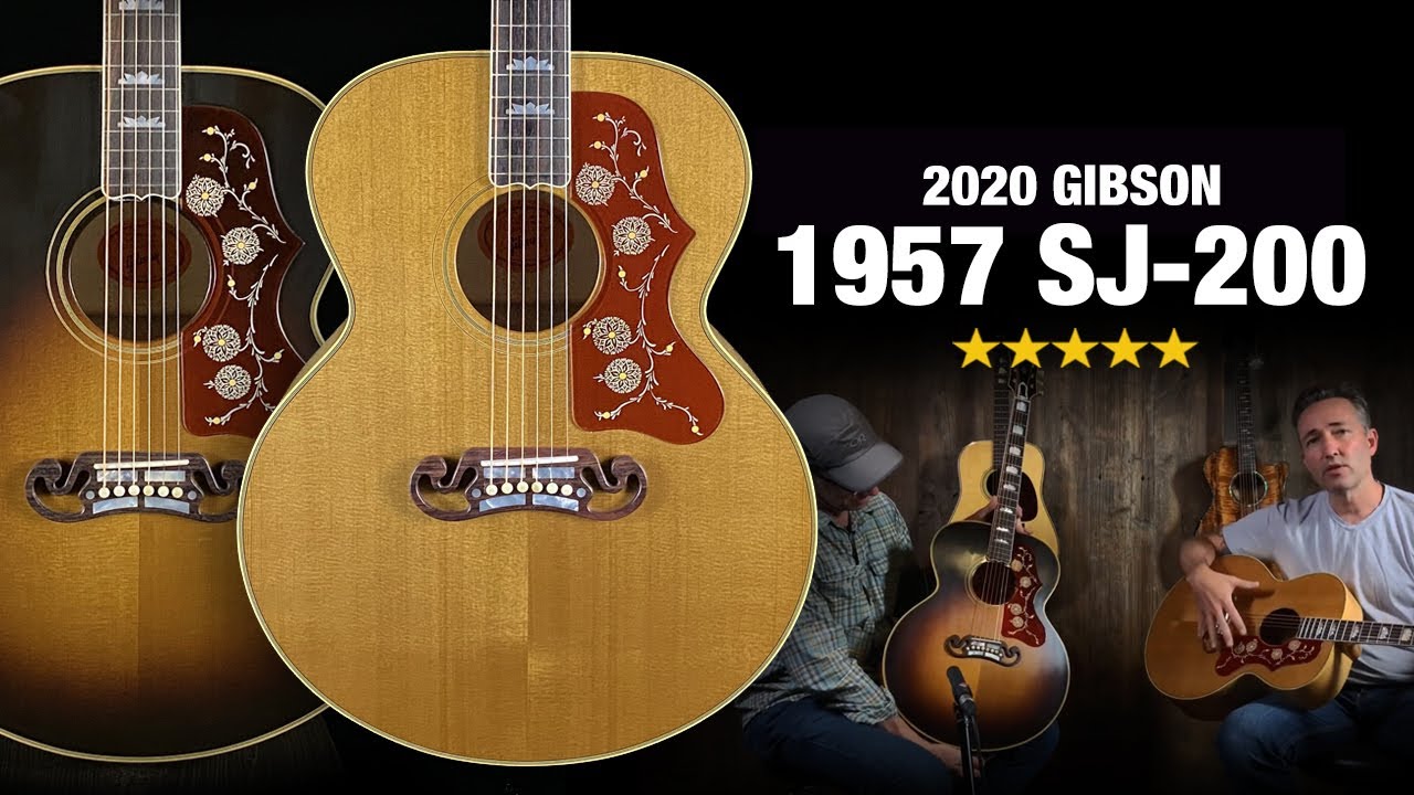 Gibson SJ-200 1957 года — античная, натуральная и винтажная, цвета «солнечный луч»