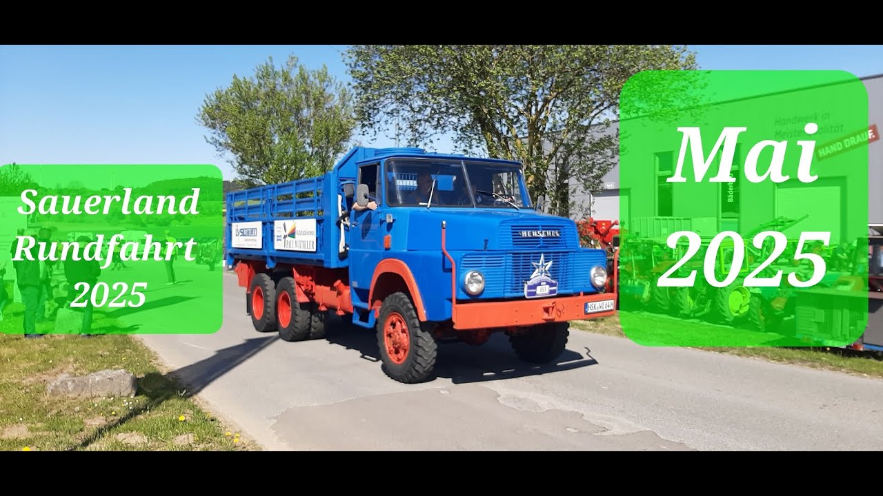 Sauerlandrundfahrt 2025 bei Mercedes-Witteler in Brilon. Die Lastkraftwagen