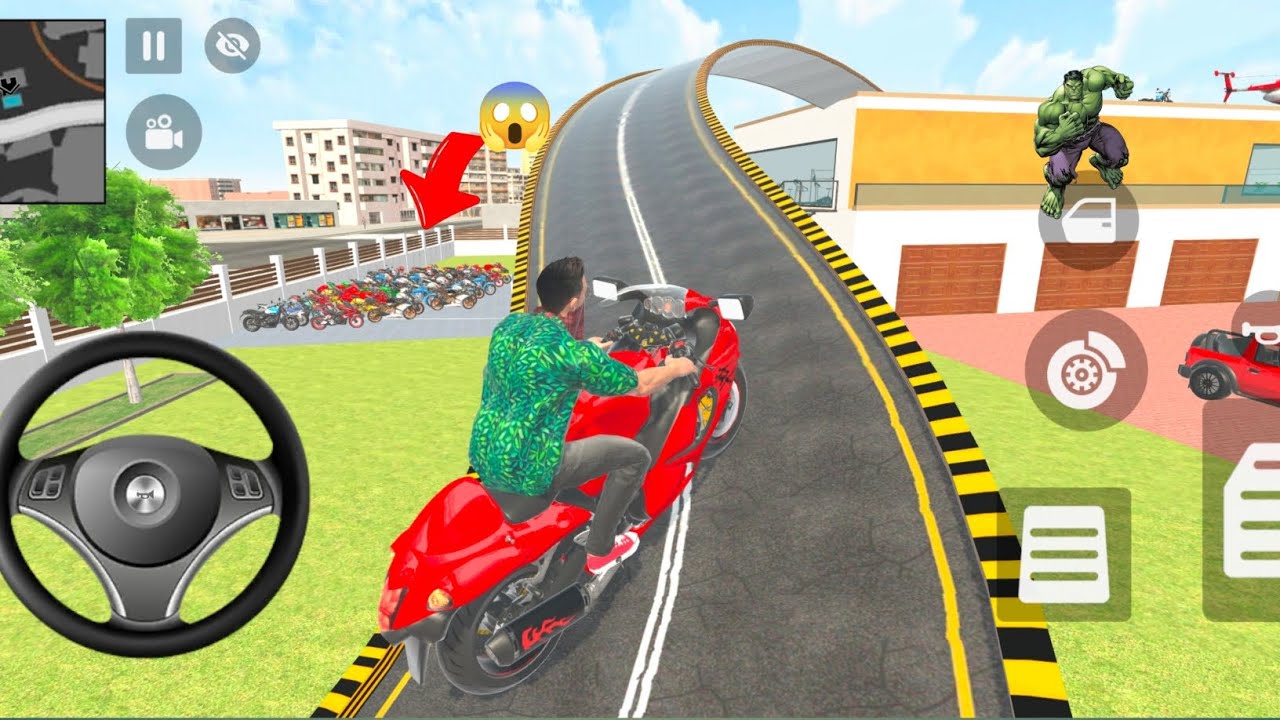 😍 All Bikes Ramp Se Roof Park Challenge 🔥 | Indian Theft Auto Simulator 