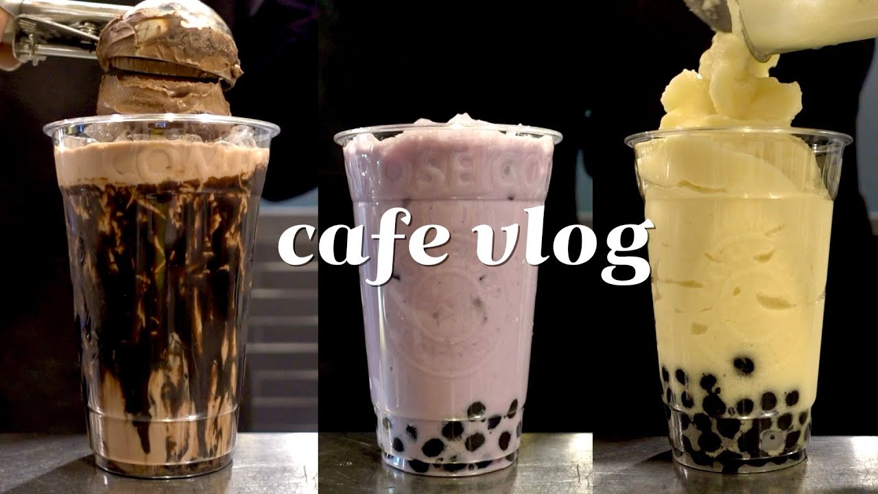 🍓🥭컴포즈커피 브이로그 30분🍫🍦/ 컴포즈커피 알바 / 카페브이로그 / 생초콜릿라떼 / asmr