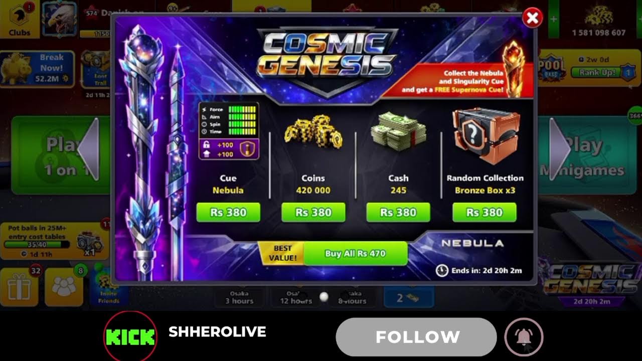 8 ball pool Live streaming of SH HERO #8ballpool