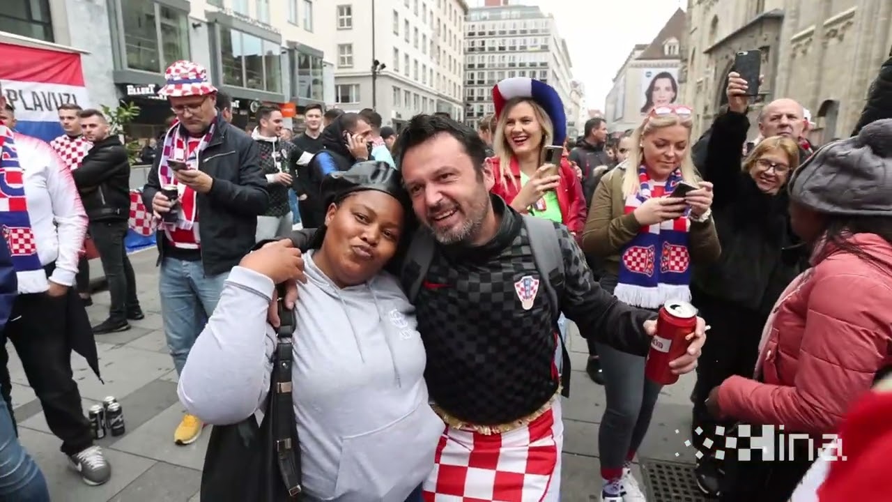 Hrvatski navijači u Beču pred utakmicu protiv Austrije II