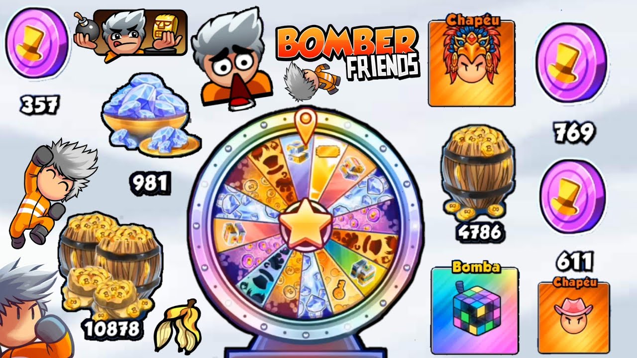 GASTANDO 7000 DIAMANTES NA SUPER RODA DO BOMBER FRIENDS 😱