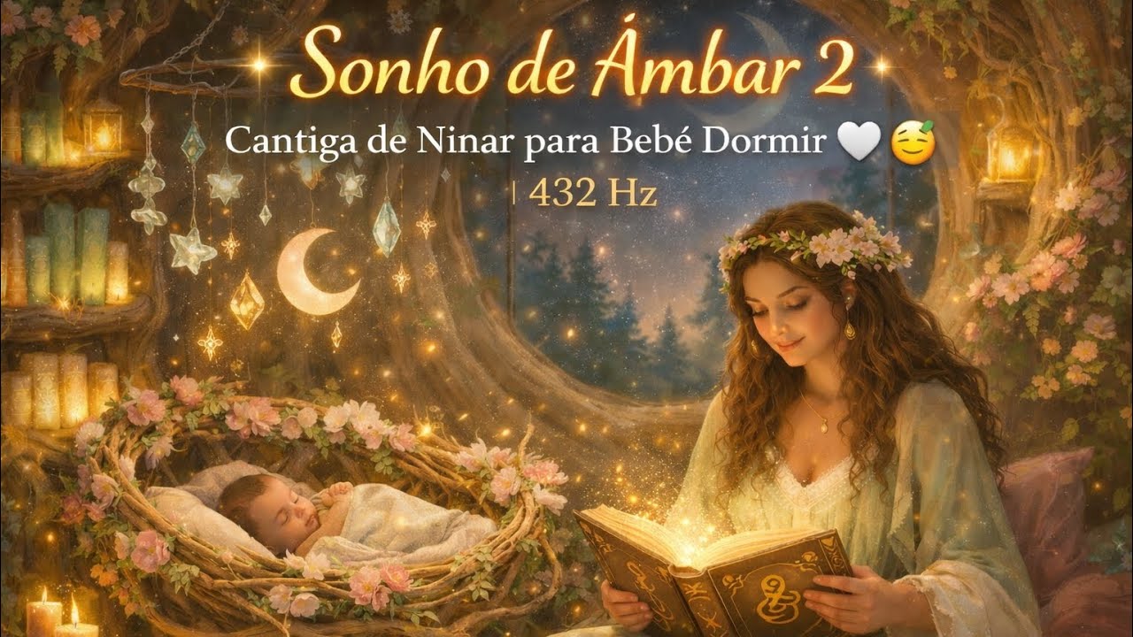 🎼 Sonho de Âmbar 2 | Cantiga de Ninar para Bebê Dormir 🤍😴 | 432 Hz