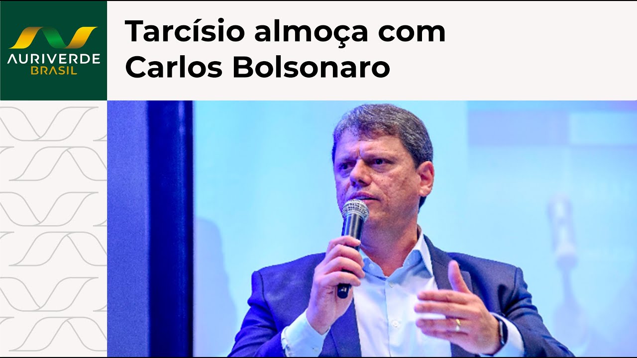 Tarcísio almoça com Carlos Bolsonaro e troca elogios antes de visitar ex-presidente