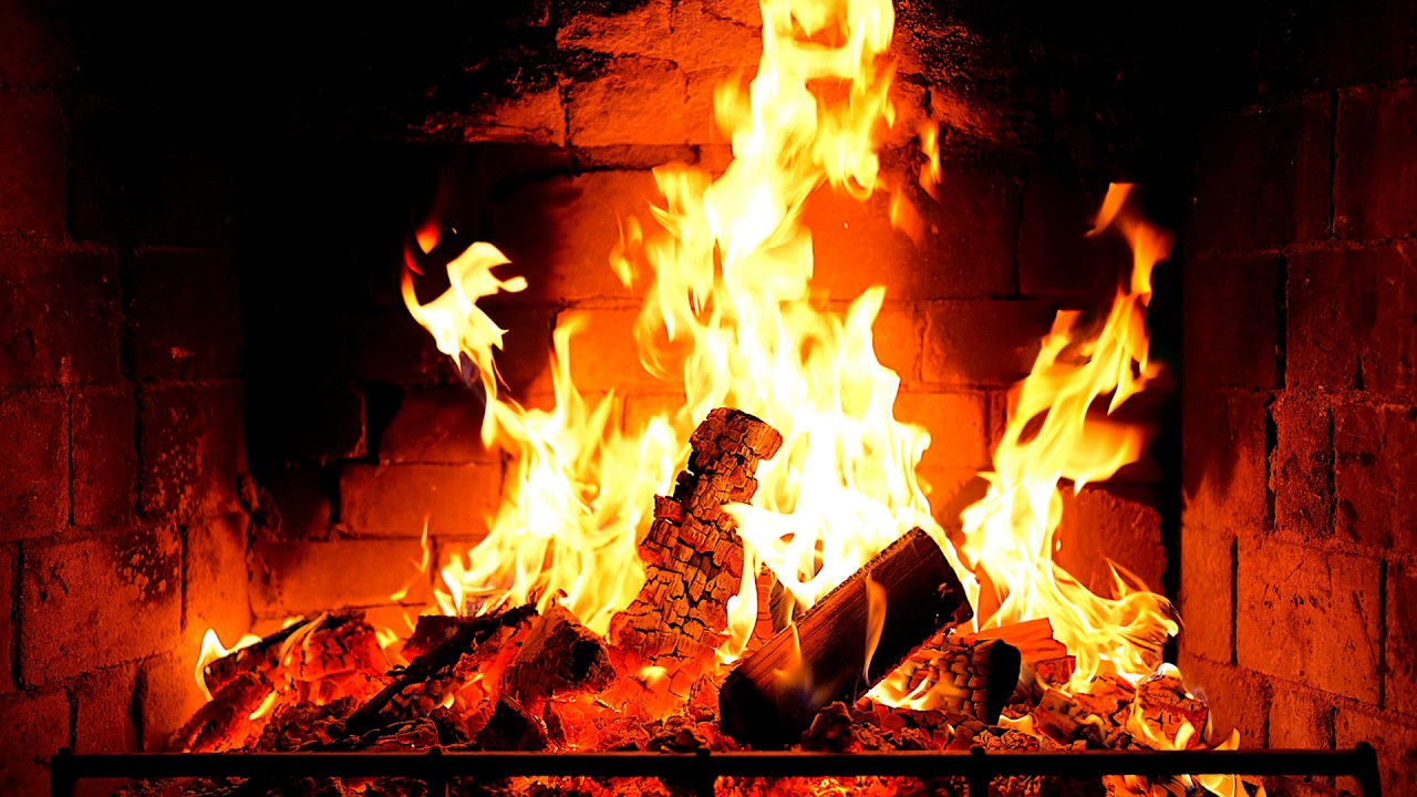 Cozy Fireplace 4K (12 HOURS). Fireplace with Crackling Fire Sounds. Fireplace Ambience