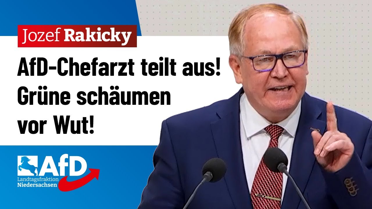 AfD-Chefarzt teilt aus, Gr&uuml;ne sch&auml;umen vor Wut! &ndash; MUDr.PhDr. Jozef Rakicky (AfD)