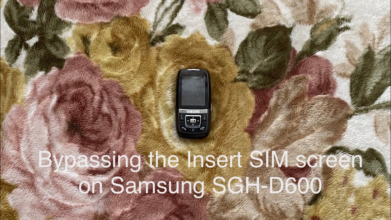 Bypassing the Insert SIM screen on Samsung SGH-D600