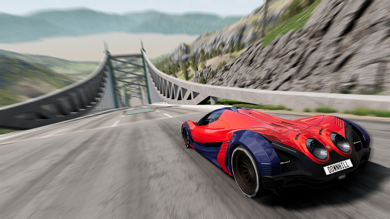 Full Throttle INSANE Long Downhill Mayhem! | BeamNG.drive Epic Crashes & Speed Test #17