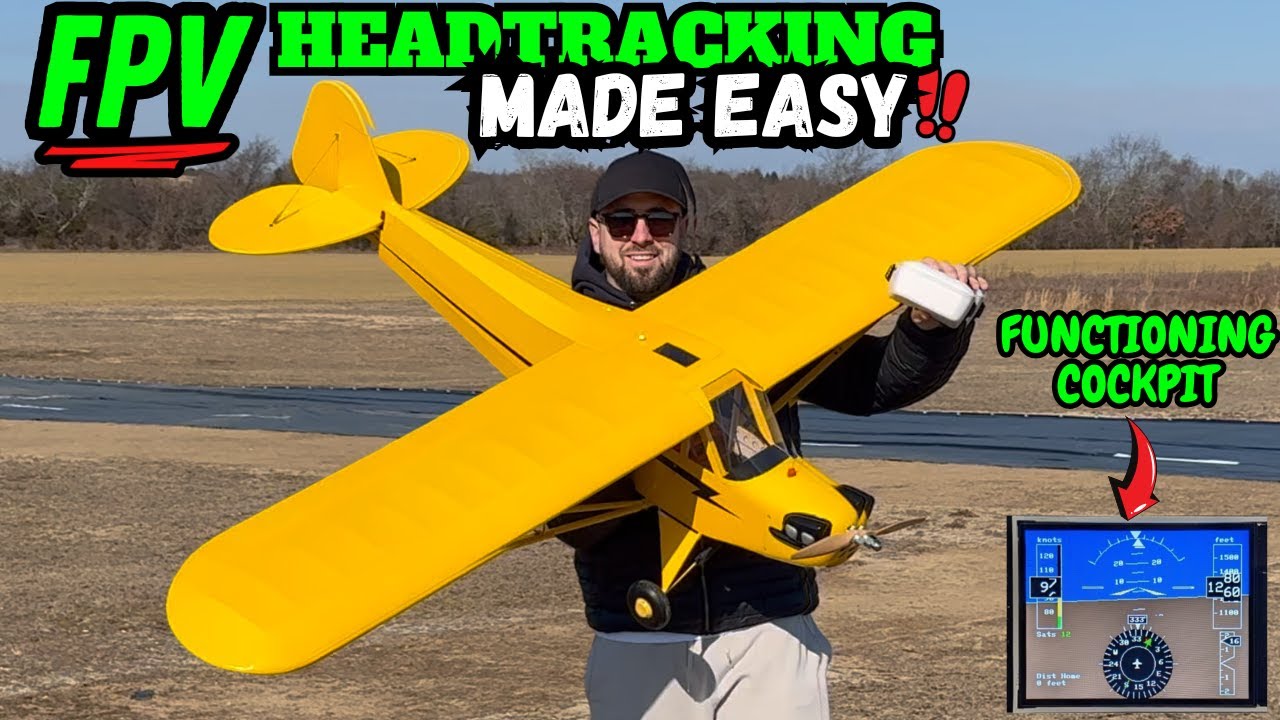 Realistic RC Airplane! FPV Head Tracking & Working Screen!