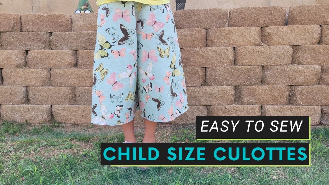 Child's culottes using 1 yard of fabric!