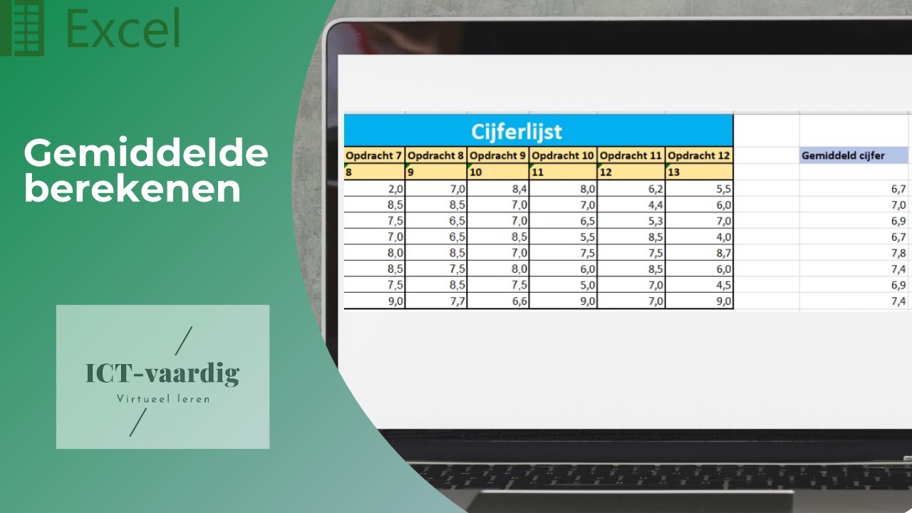 Excel - Gemiddelde berekenen