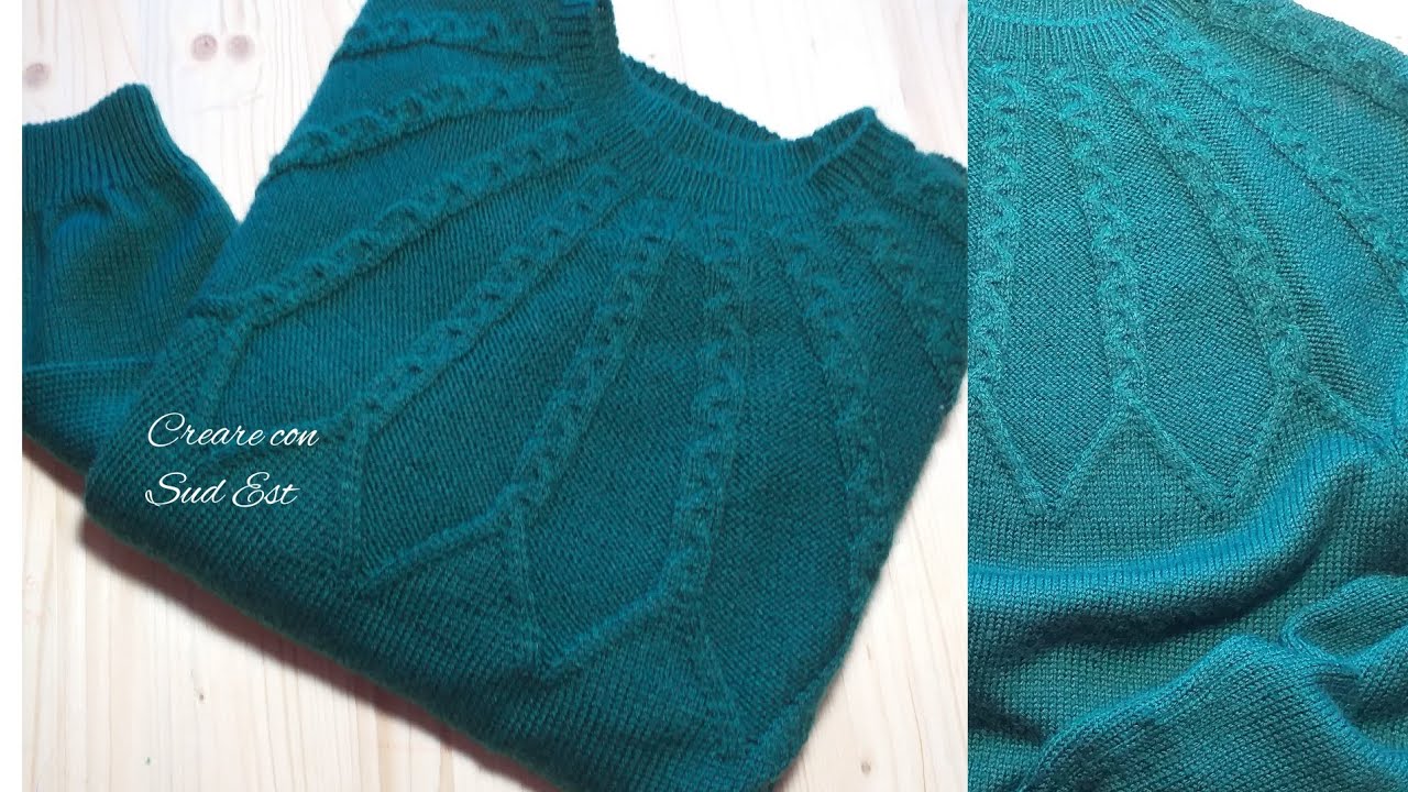 Maglione Smeraldo/ferri/maglia/sprone rotondo