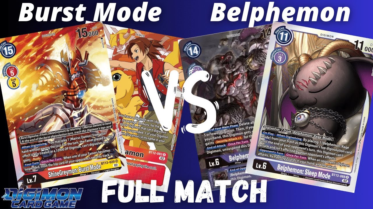 ShineGreymon Burst Mode VS Belphemon | Digimon Card Game | BT13 Versus Royal Knights