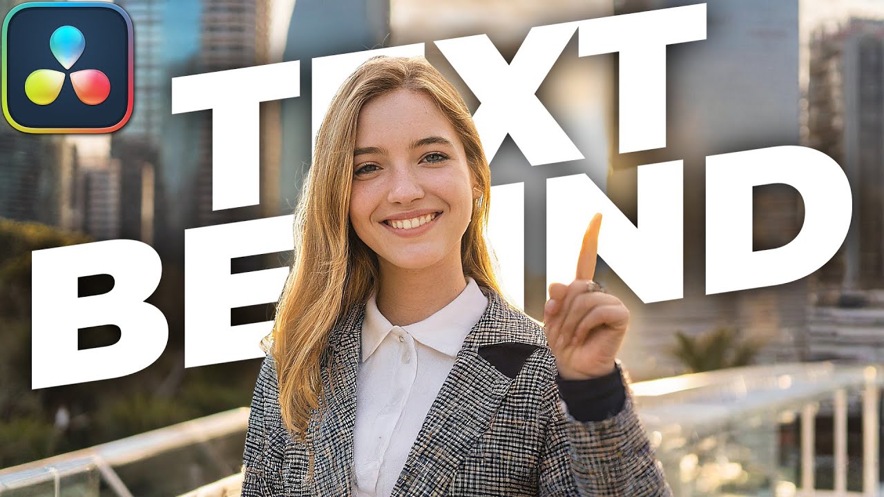 How to ADD TEXT BEHIND Objects in Davinci Resolve | Magic Mask Tutorial