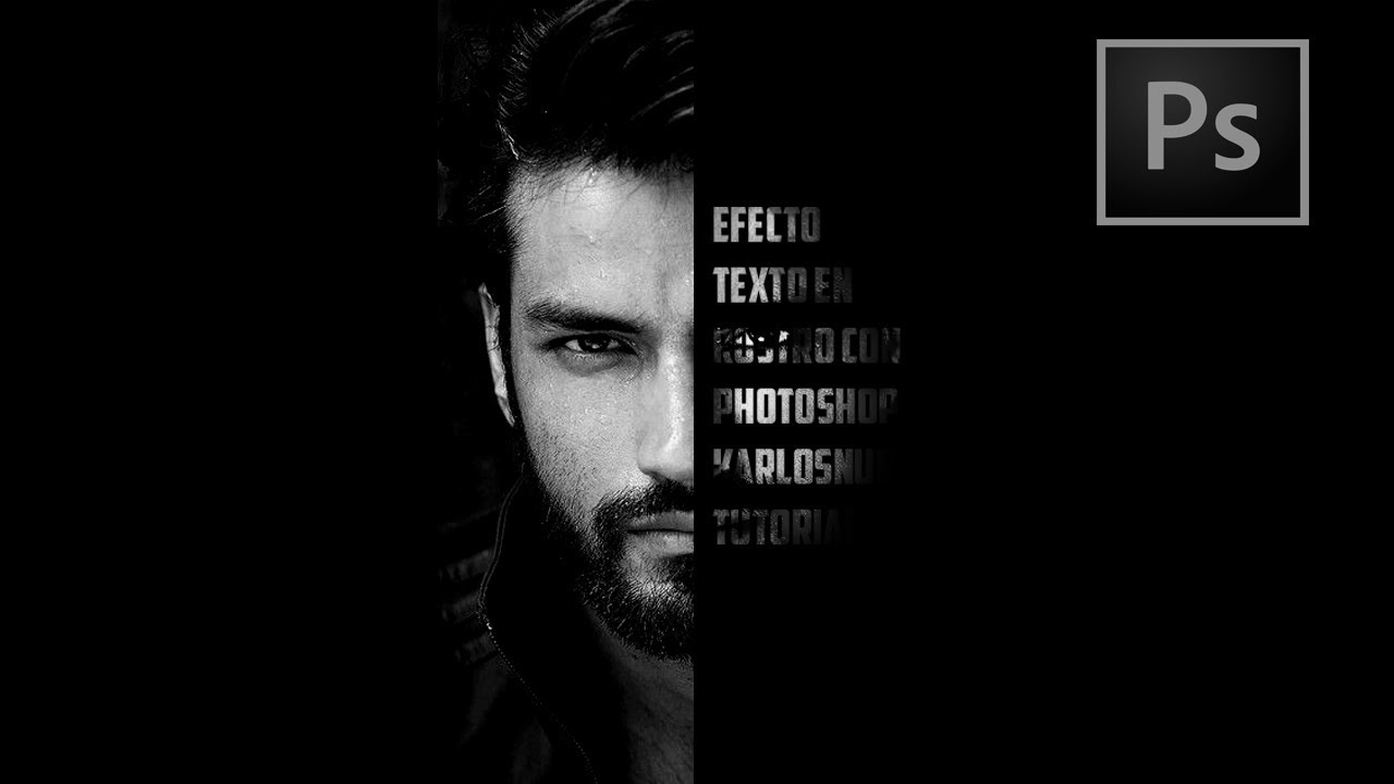 efecto texto en rostro con photoshop