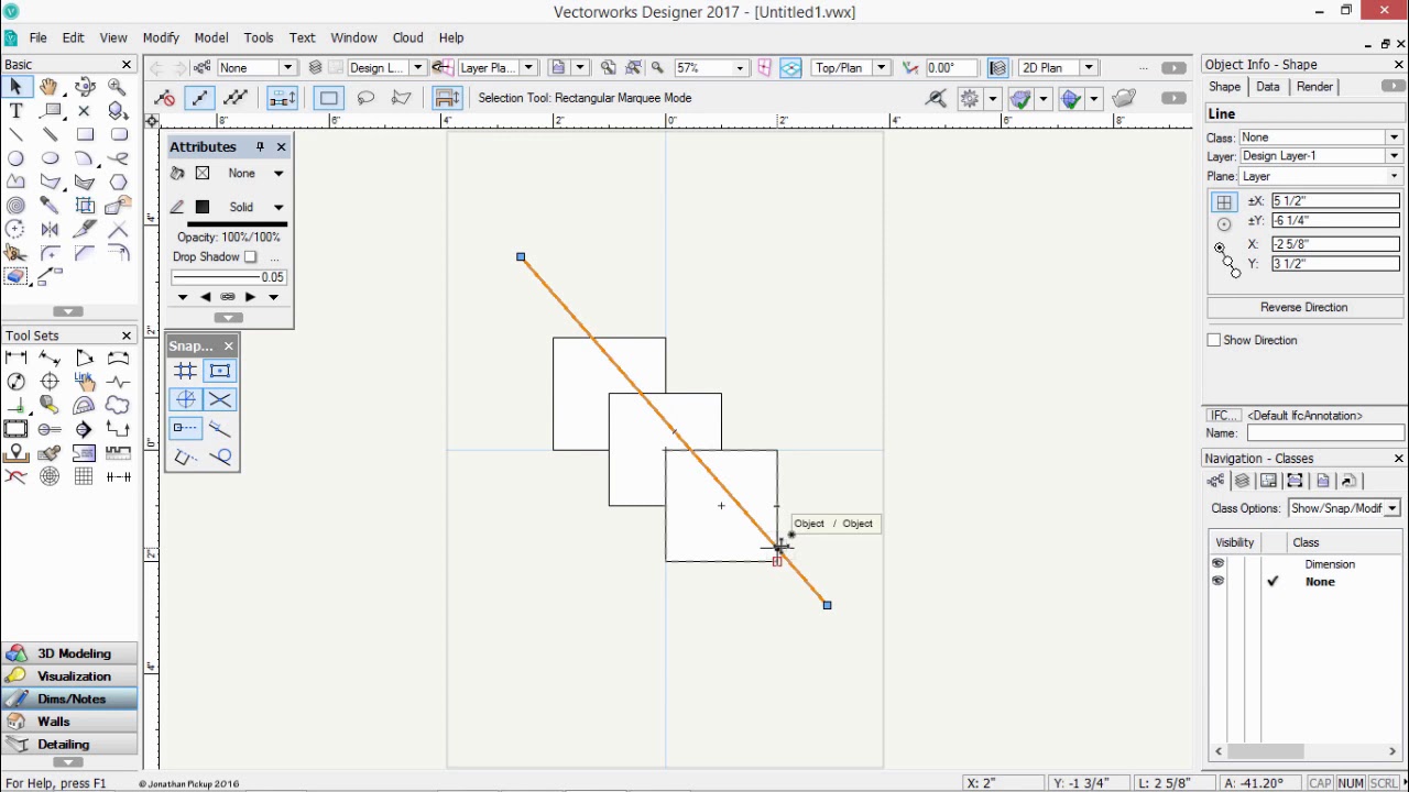 2017 Vectorworks Fundamentals - Snapping