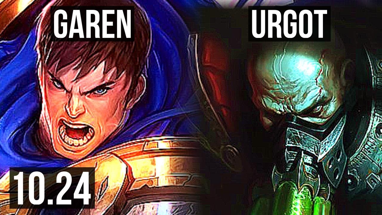 GAREN vs URGOT (TOP) | Rank 5 Garen, 5/1/8, 600+ games | NA Grandmaster | v10.24
