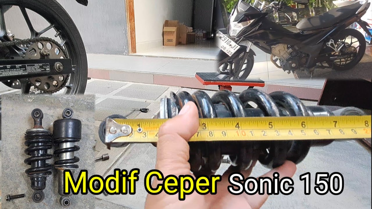 Modif Ceper Honda Sonic 150 ganti dg Shock MX 
