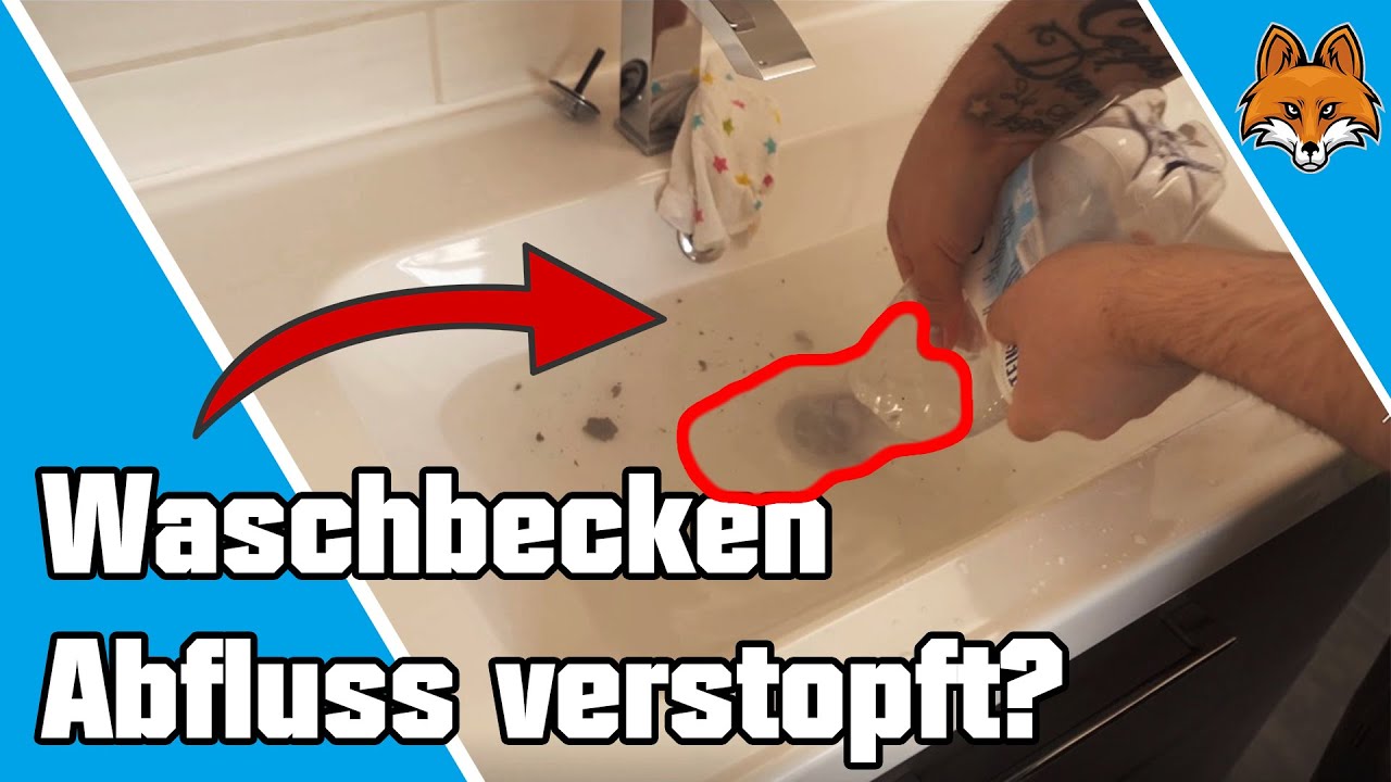 Waschbecken Abfluss verstopft - in Sekunden wieder frei 💦