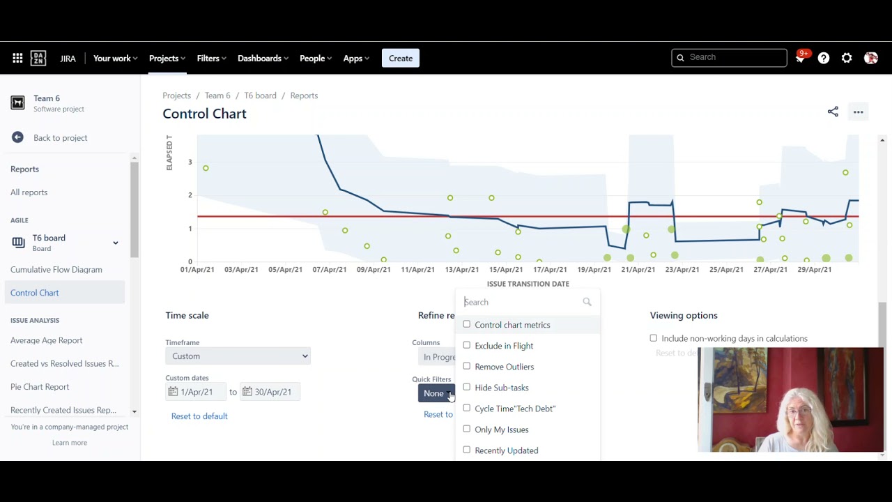 Jira Gems: Cycle Times. How to get cycle times from the Jira control chart