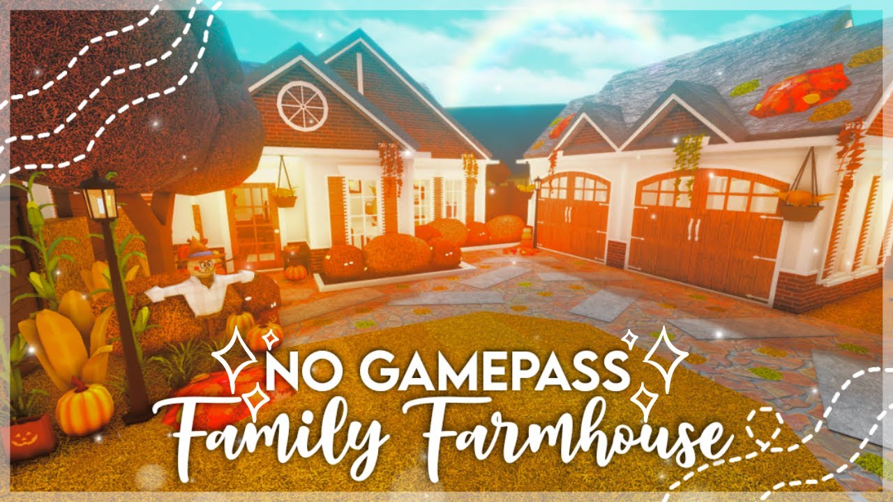 No Gamepass One Story Family Farmhouse Speedbuild and Tour   iTapixca Builds