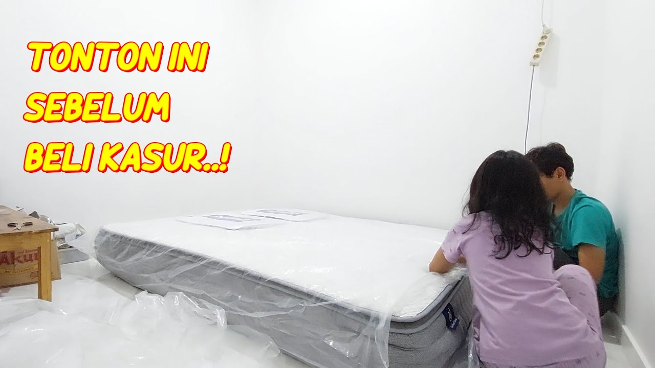 Unboxing Uniland Sleep Kasur Spring Bed Latex HR Pillowtop in the box