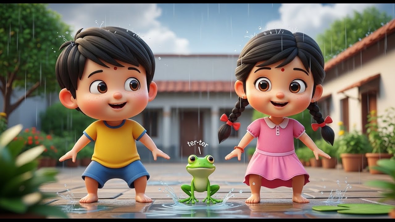 Rimjhim Barisha Aayi Hai 🌧️ | Rain Dance Rhymes for Kids | Fun Cartoon Song Hindi