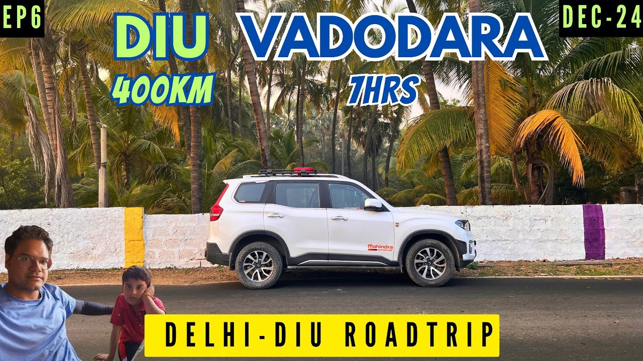 Diu Roadtrip | EP6: Diu to Vadodara | Delhi to Diu By Road #travelvlog #diu #gujarat