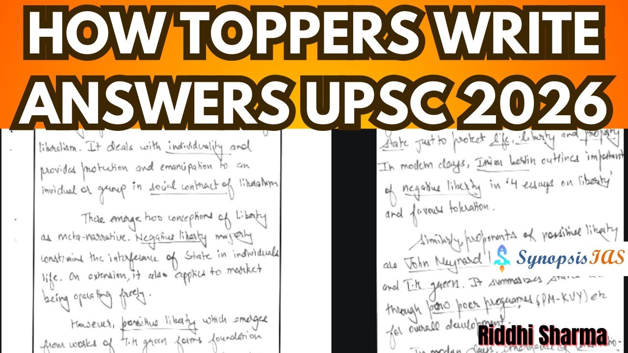 How Toppers Write PSIR Optional Answers UPSC 2026