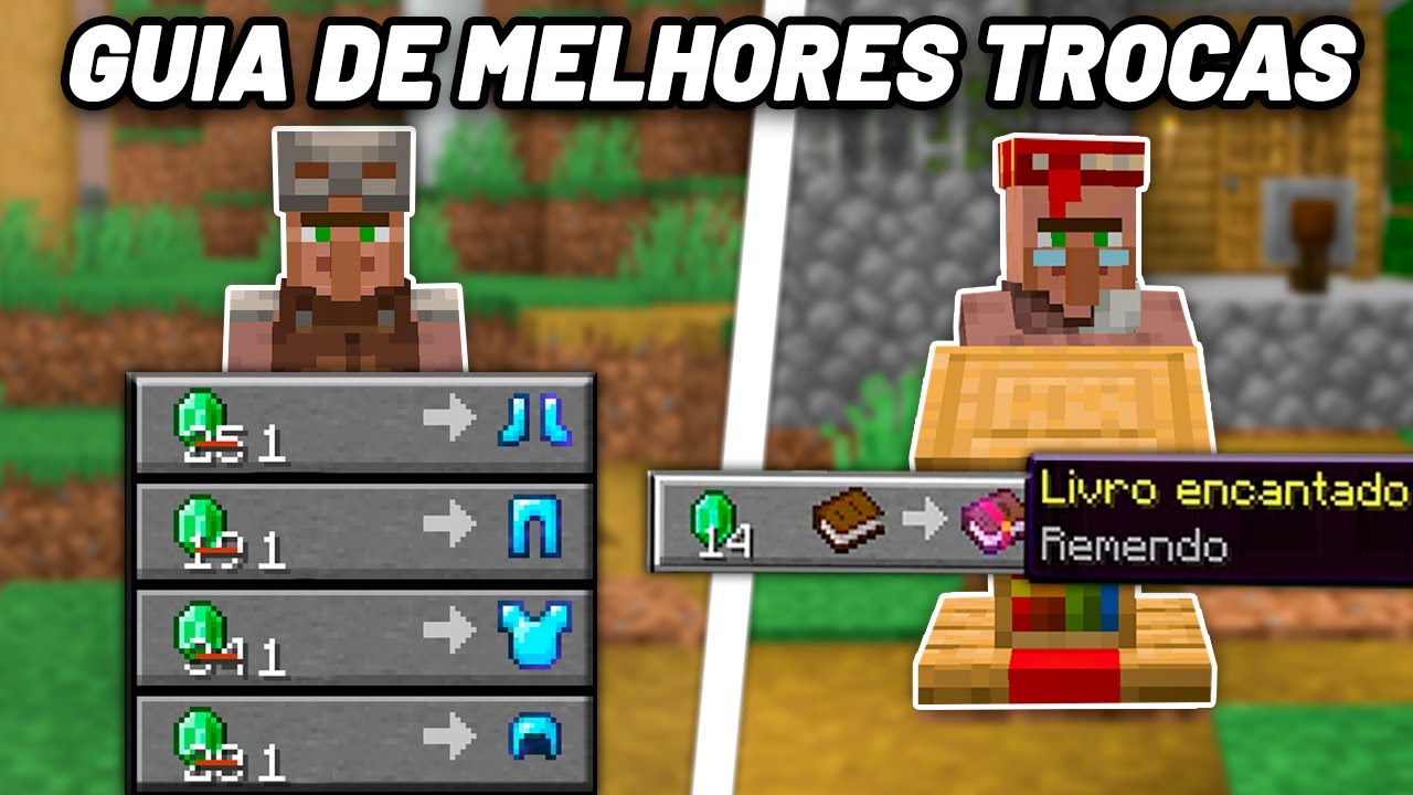 AS MELHORES TROCAS de TODAS AS PROFISSÕES dos VILLAGERS no Minecraft 1.21