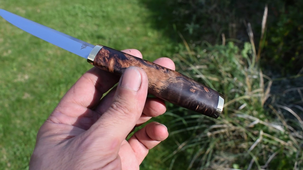 #Puukko , 80CrV2, alder burl.