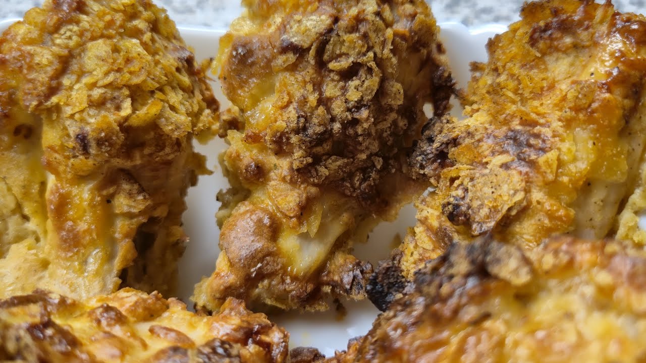 Краще ніж KFC. Курятина в клярі панірована чіпсами.