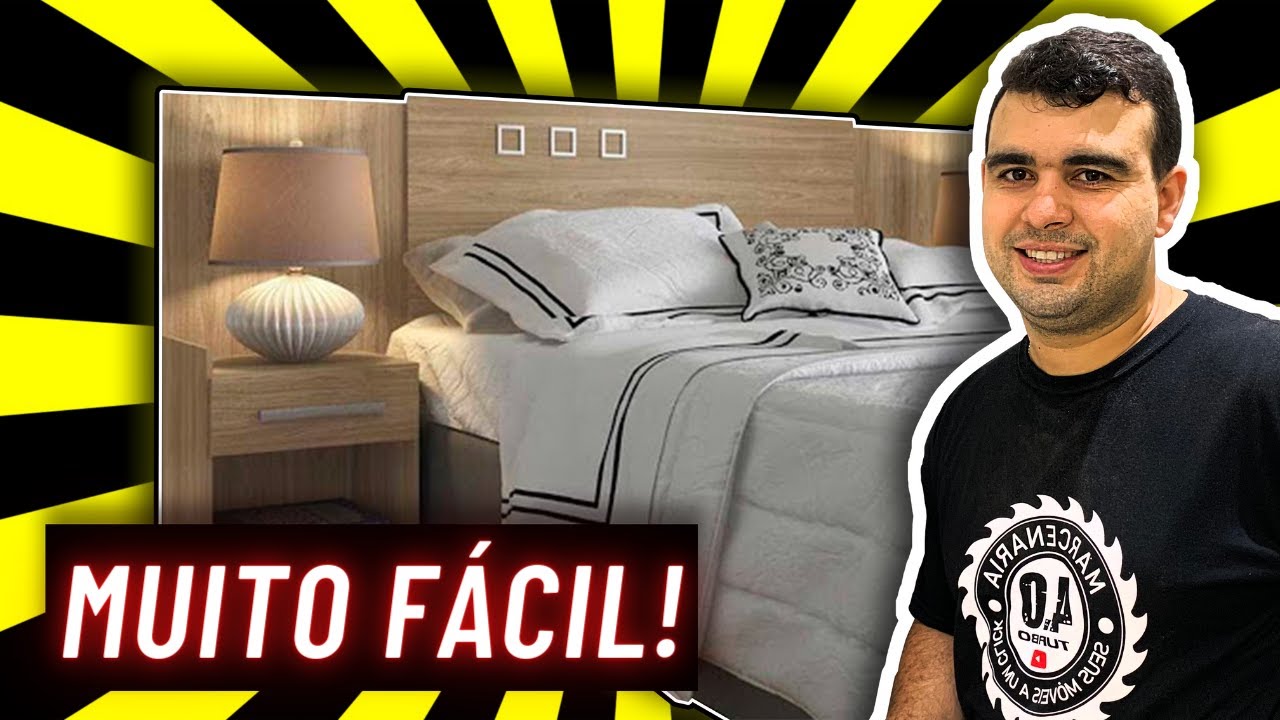 Como fazer CABECEIRA DE CAMA gastando pouco + Tomada embutida! -  Montagem no Sítio #09 | Marcenaria