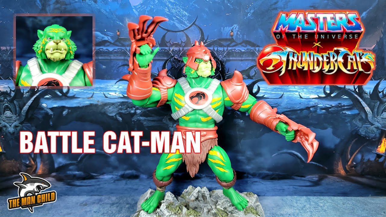 Masters of the Universe X ThunderCats BATTLE CAT-MAN Figure Review!