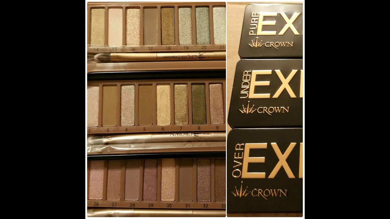 Review: Crown Brush Exposed Palettes- UD Naked Dupes!!!