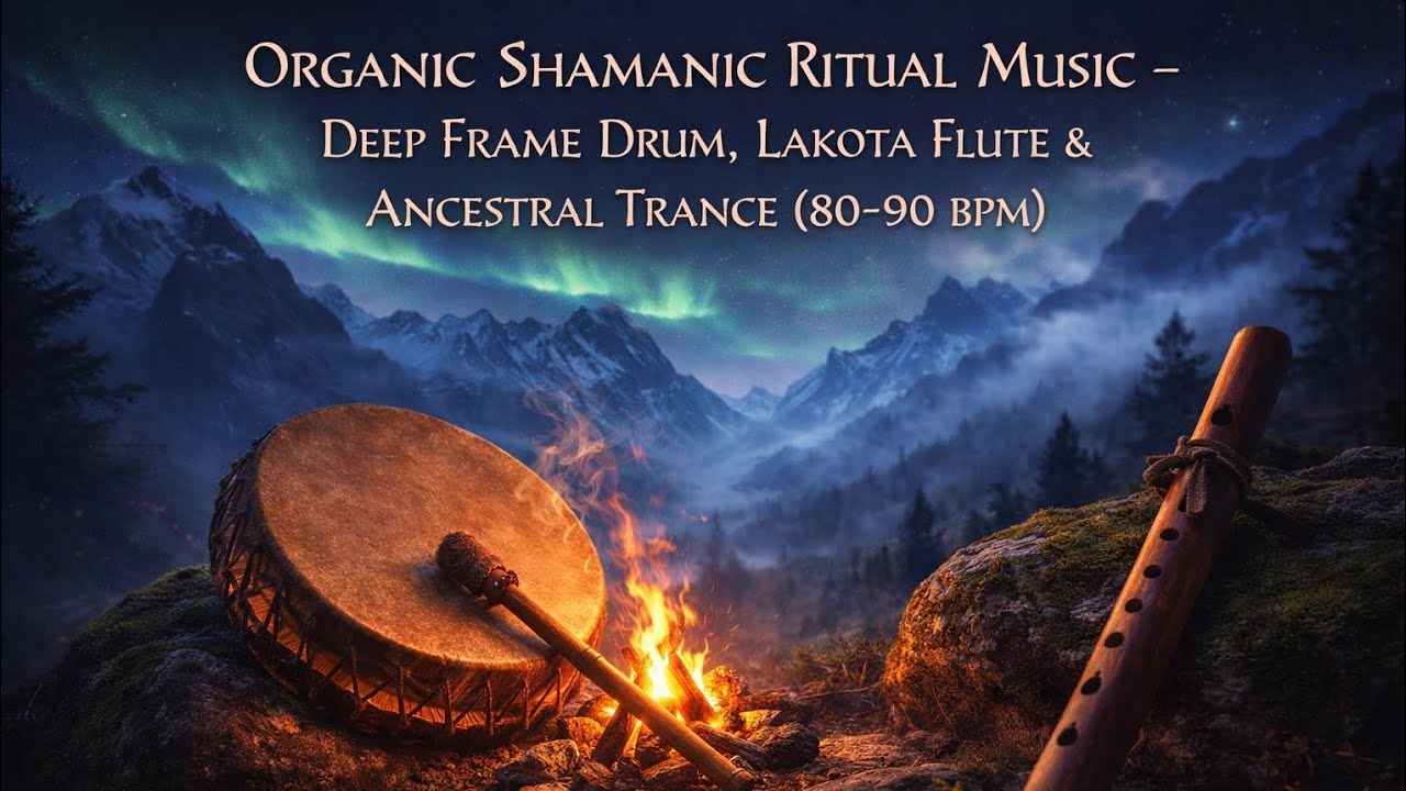 Organic Shamanic Ritual Music - Deep frame drum, Lakota flute | Shamanic Journey: Inner Medicine