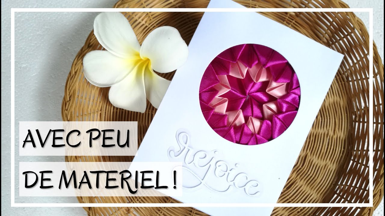 TUTO CARTE DE NOEL : CARTE RUBANS - TRES PEU DE MATERIEL NECESSAIRE - scrap [DIY de noël, voeux]