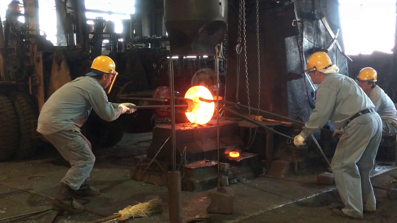 【作業動画】リング自由鍛造　Japanese technology Free forging