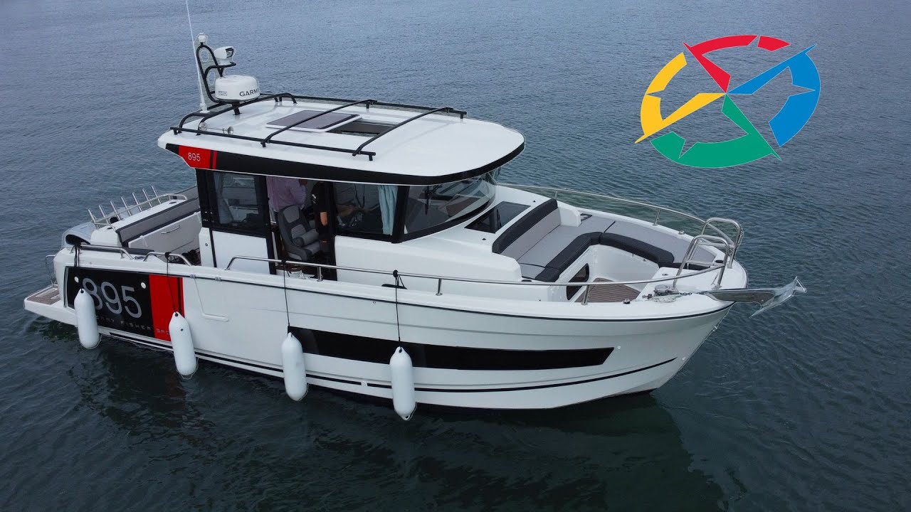 Jeanneau Merry Fisher 895 Sport — обзорная экскурсия + морские испытания + съёмка с дрона