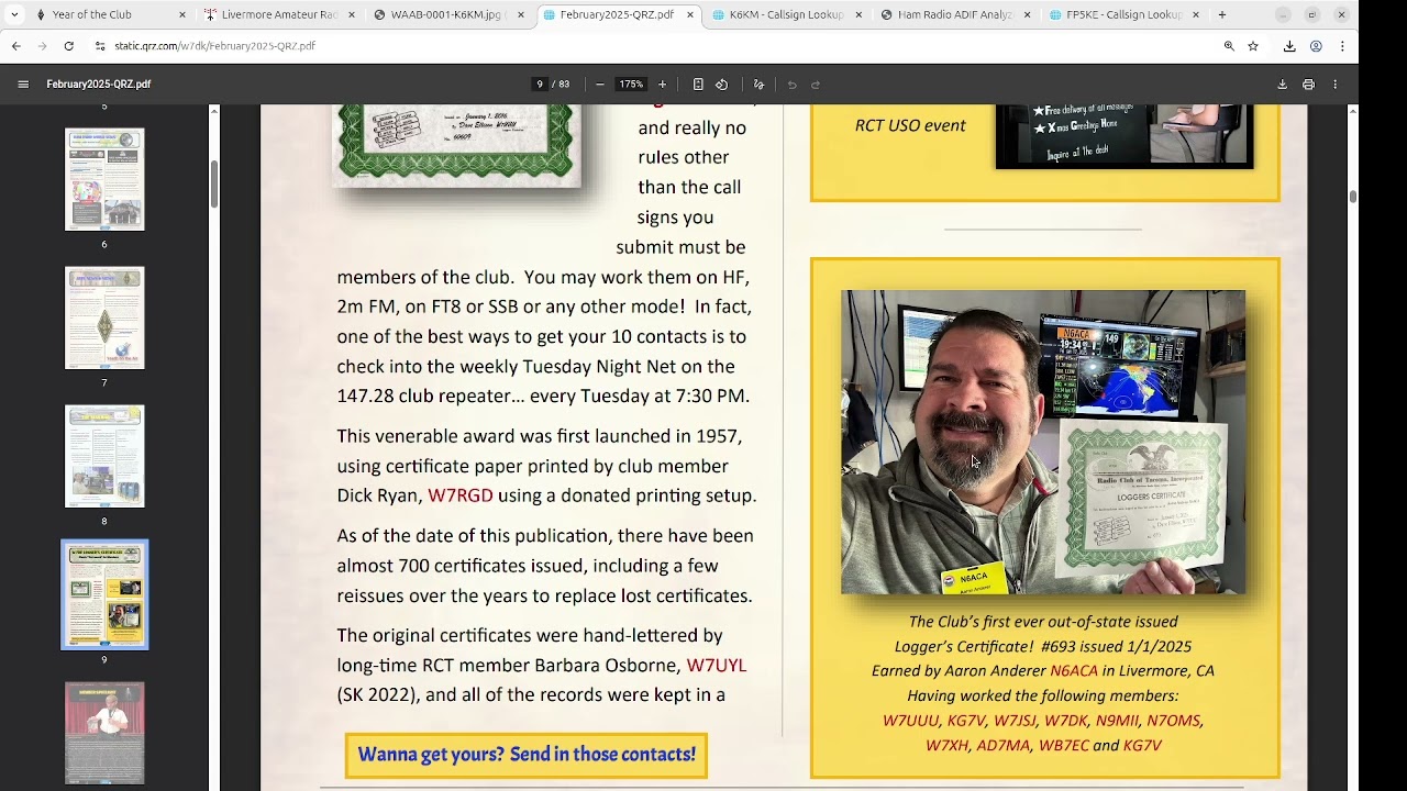 My thoughts on ARRL Year of The Club - N6ACA