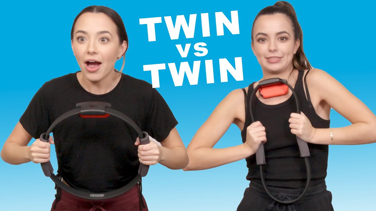 TWIN vs TWIN playing Ring Fit Adventure  - Merrell Twins