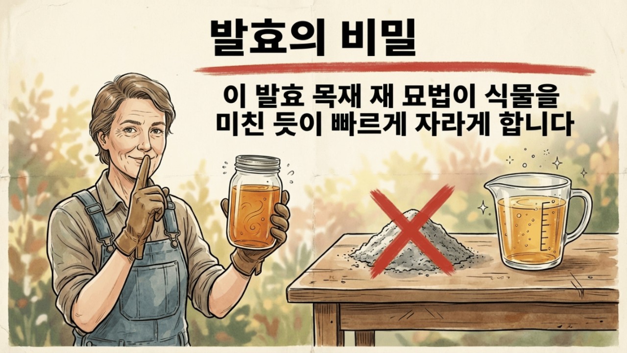 이 발효 나무재 비법 하나로 식물이 미친 듯이 빠르게 자랍니다