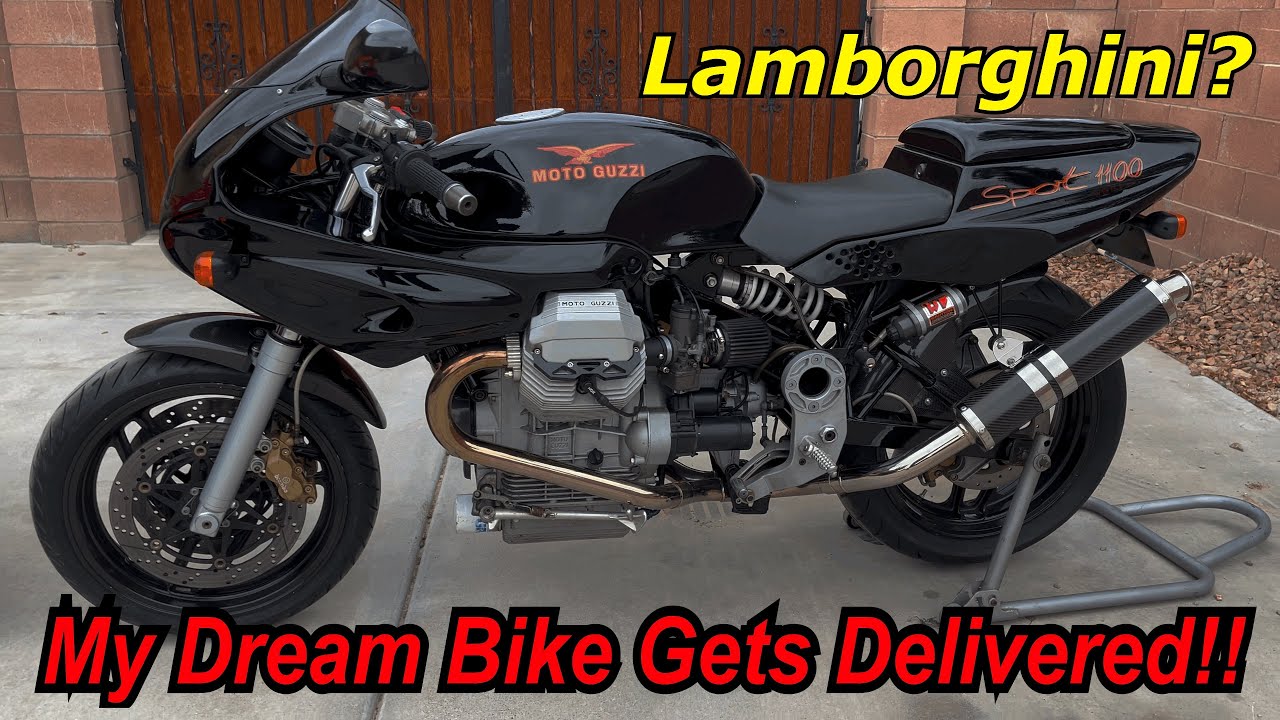 Moto Guzzi Delivered! Can we get it running? Restoration of My Lamborghini Dream Italian Motorcycle