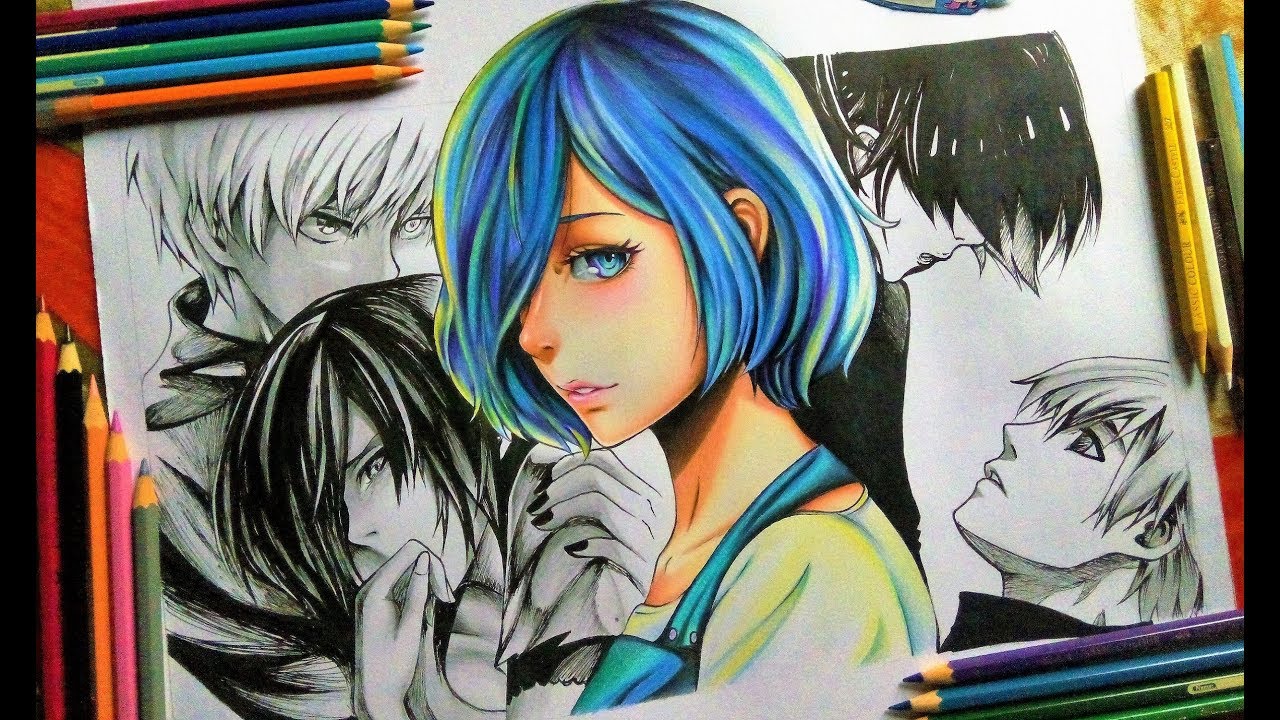 Drawing Touka Kirishima and Kaneki (Tokyo ghoul season 3)